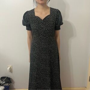 Black and white maxi dress